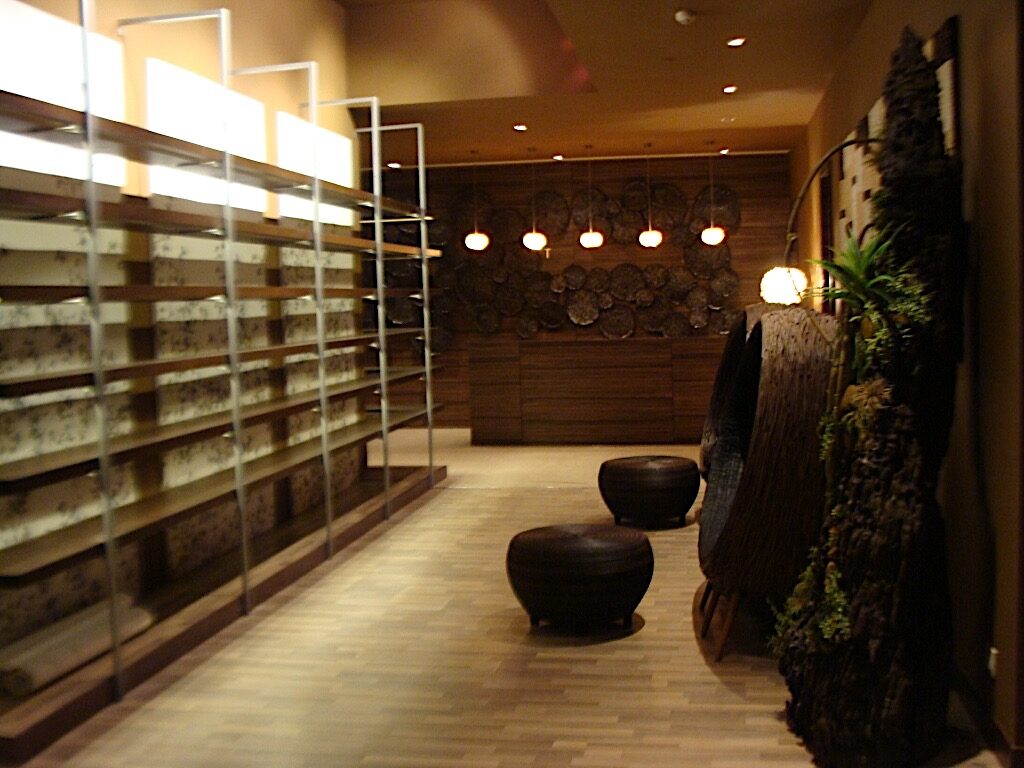 THANN Spa reception and retail area